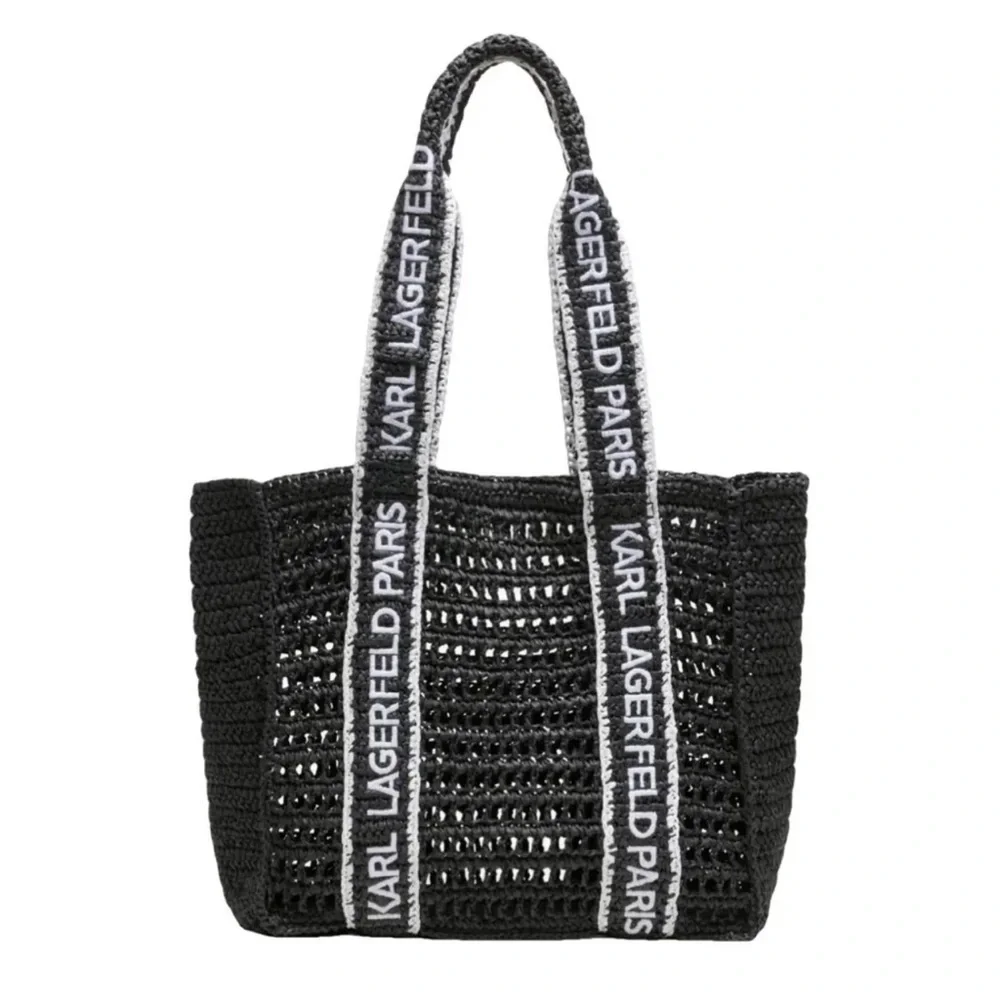 Karl Lagerfeld Black and White Tote Bag